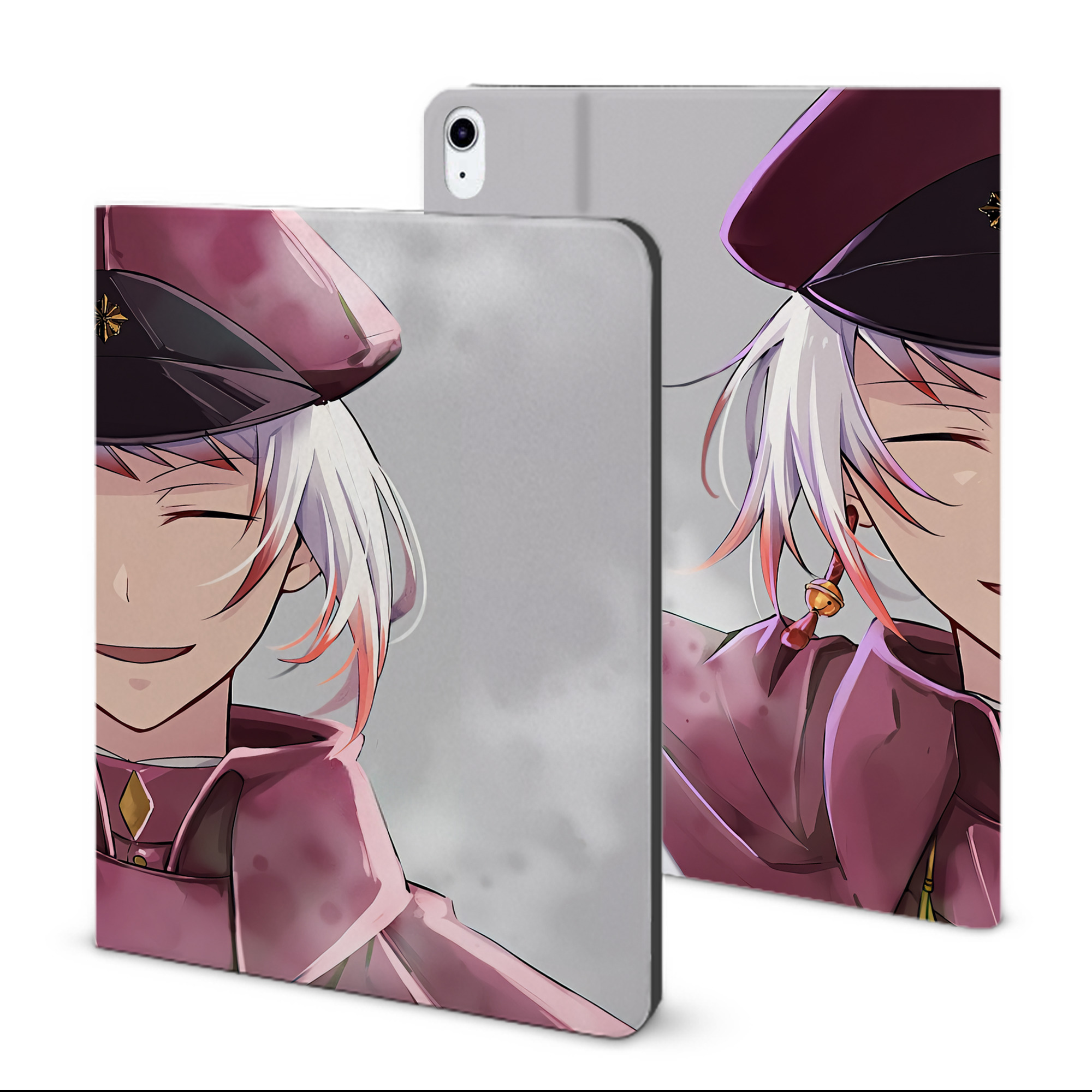 （画像用） 文豪ストレイドッグス Bungo Stray Dogs IPad ケース ブック型 PUレザー TPU 耐衝撃 軽量 薄型 ペン収納なし 全面保護 IPad 各モデル対応